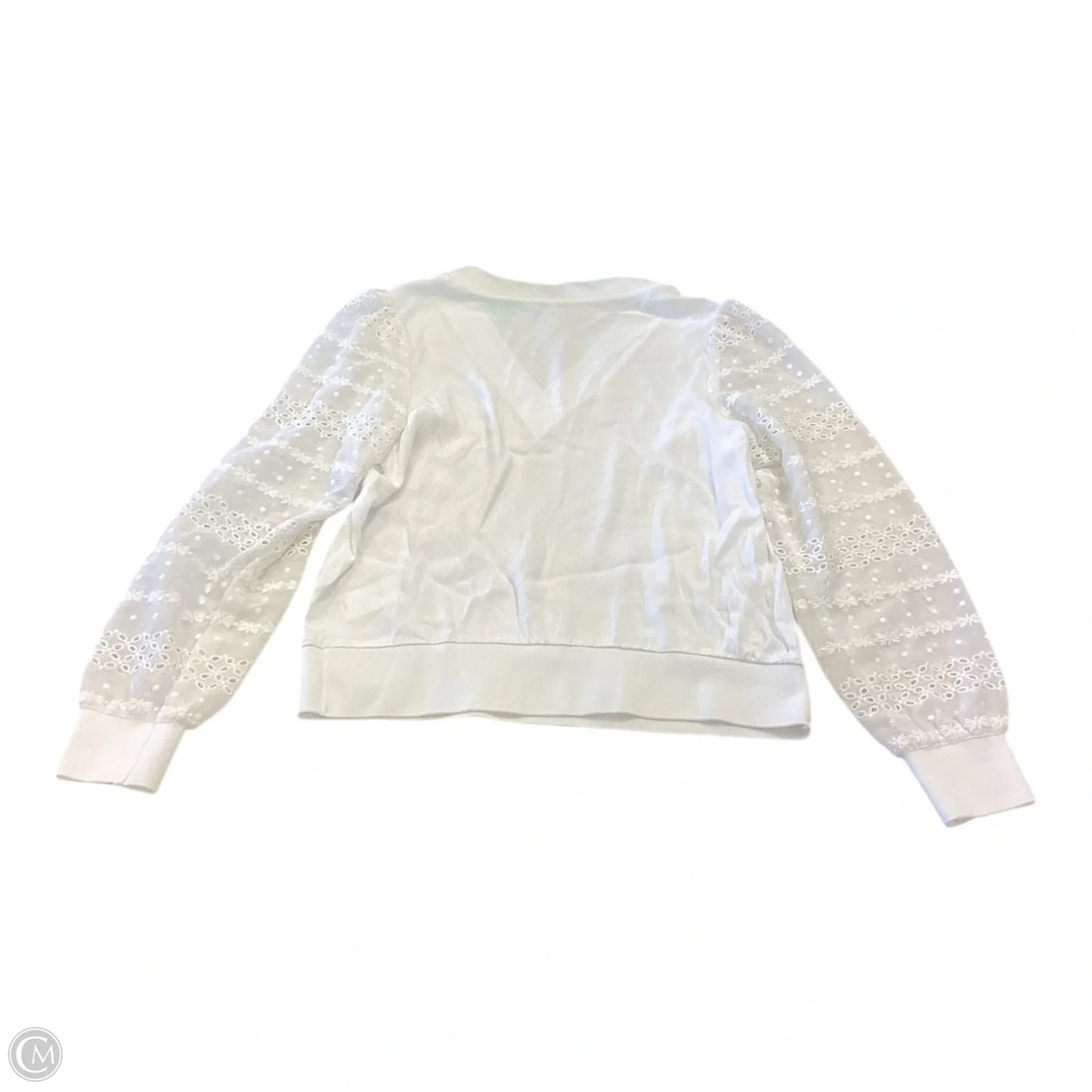 Top Long Sleeve By Express In White, Size: M