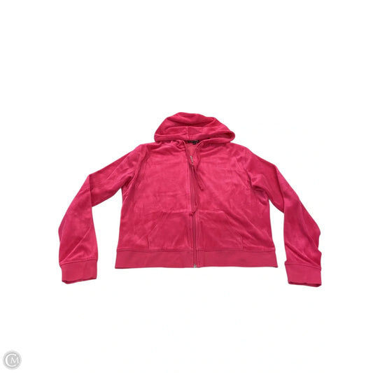 Sweatshirt Hoodie By Fashion Nova In Pink, Size: L