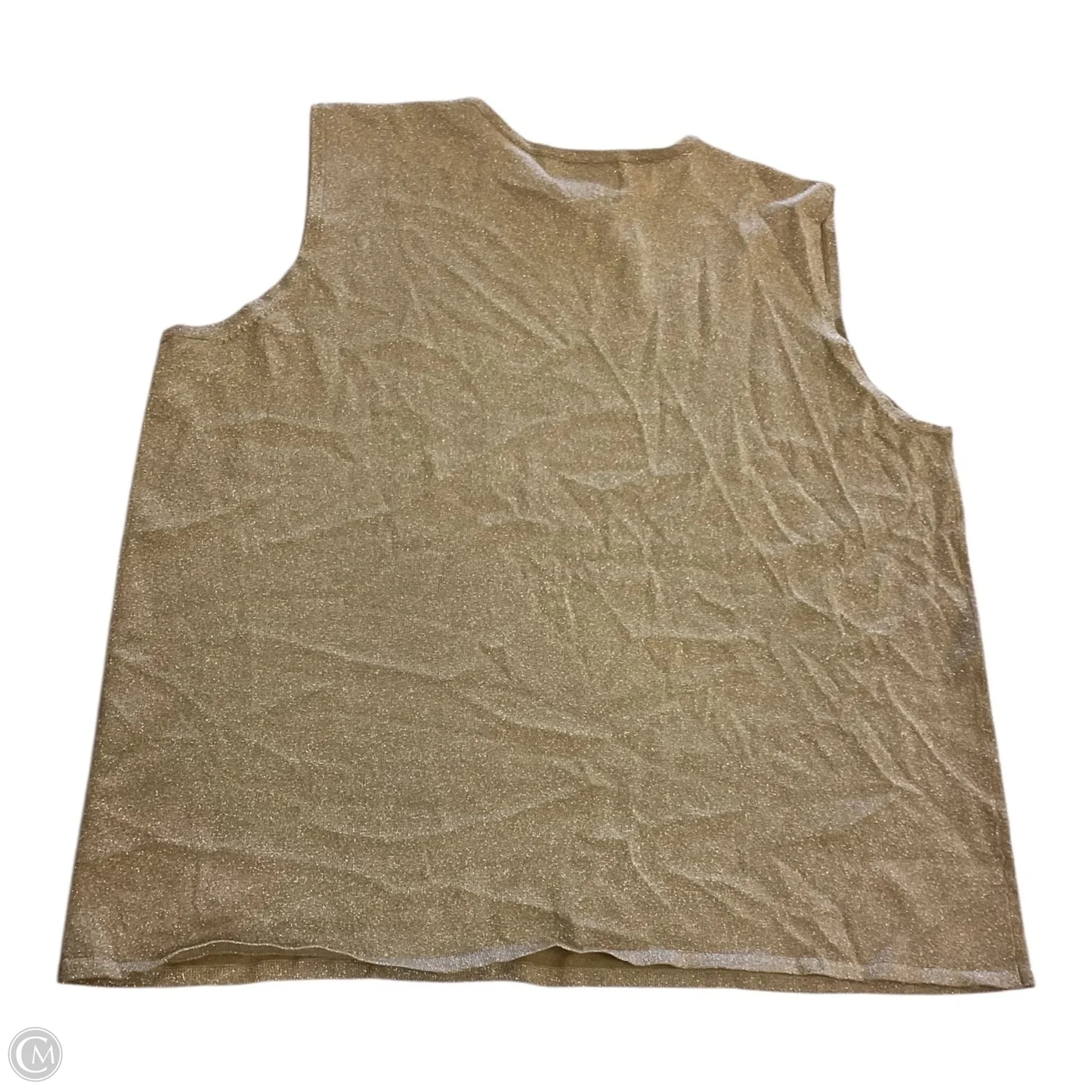 Top Sleeveless By Susan Graver In Gold, Size: 2x
