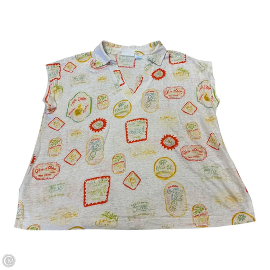 Top Short Sleeve By Cynthia Rowley In White, Size: L