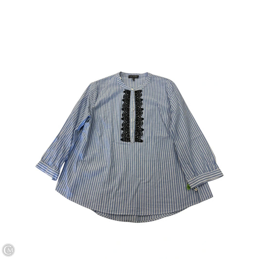 Top 3/4 Sleeve By Limited In Striped Pattern, Size: L