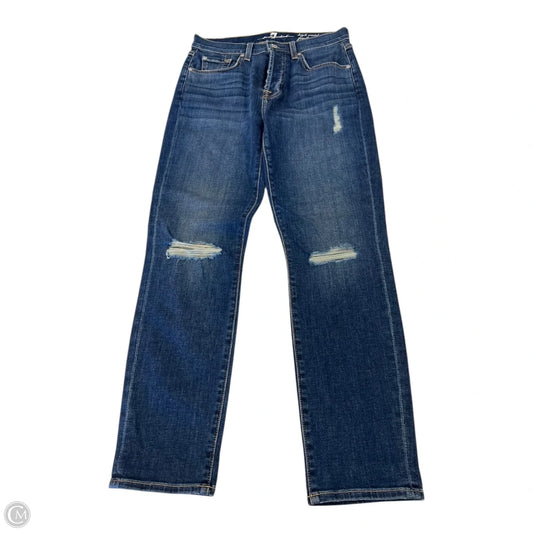 Jeans Skinny By 7 For All Mankind In Blue Denim, Size: 2