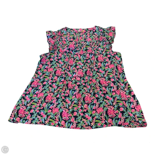 Top Short Sleeve Designer By Lilly Pulitzer In Multi-colored, Size: M