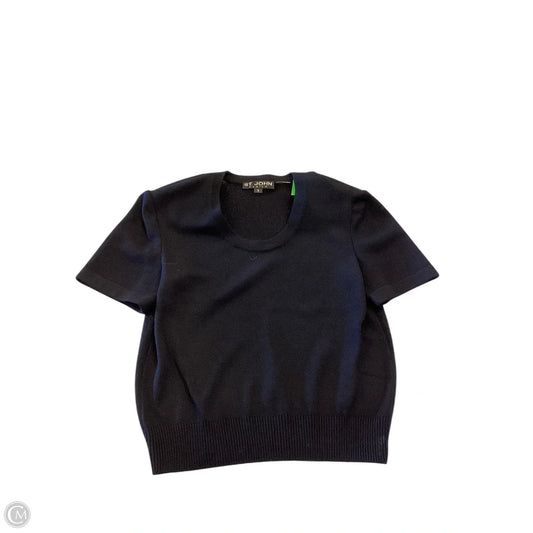Top Short Sleeve Luxury Designer By St John Collection In Black, Size: S