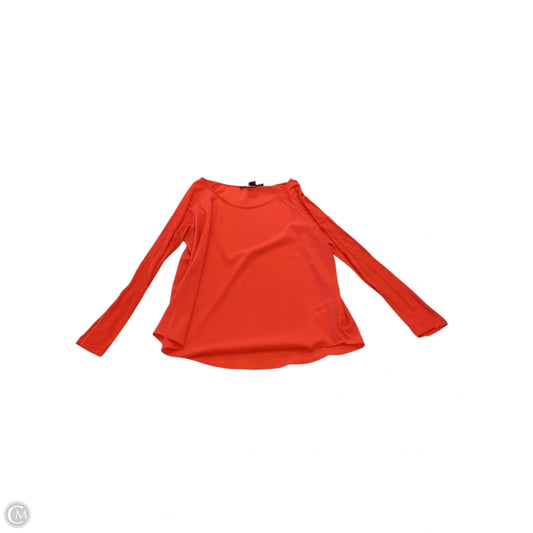 Top Long Sleeve By French Connection In Orange, Size: L