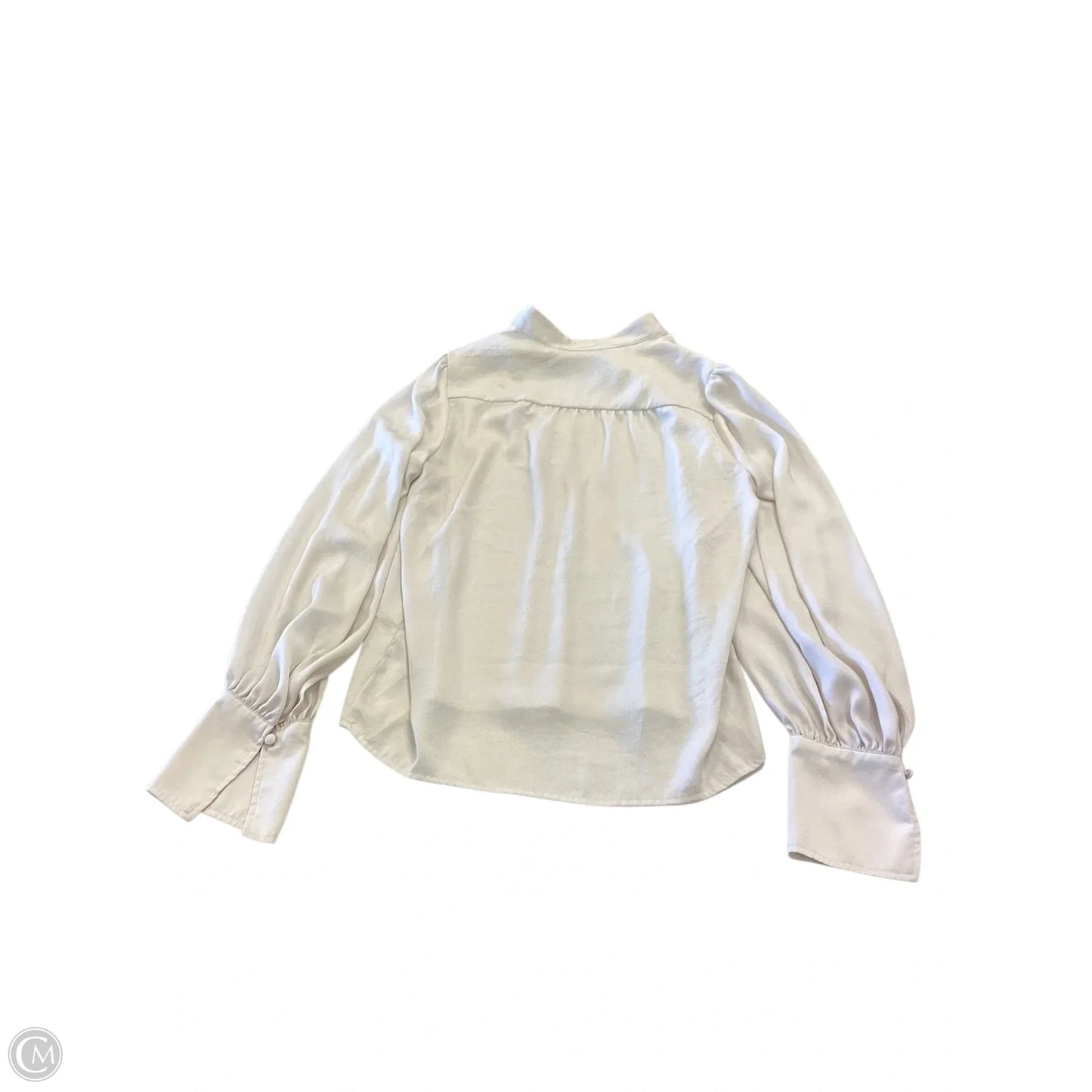 Top Long Sleeve By Banana Republic In Cream, Size: S