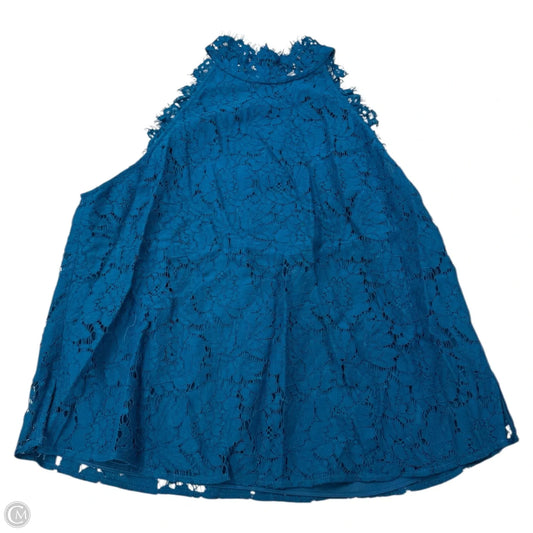 Top Sleeveless Designer By Diane Von Furstenberg In Blue, Size: L