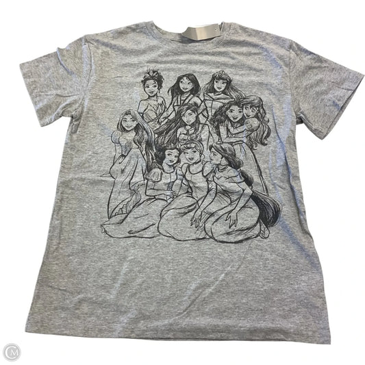 Top Short Sleeve Basic By Disney In Grey, Size: M