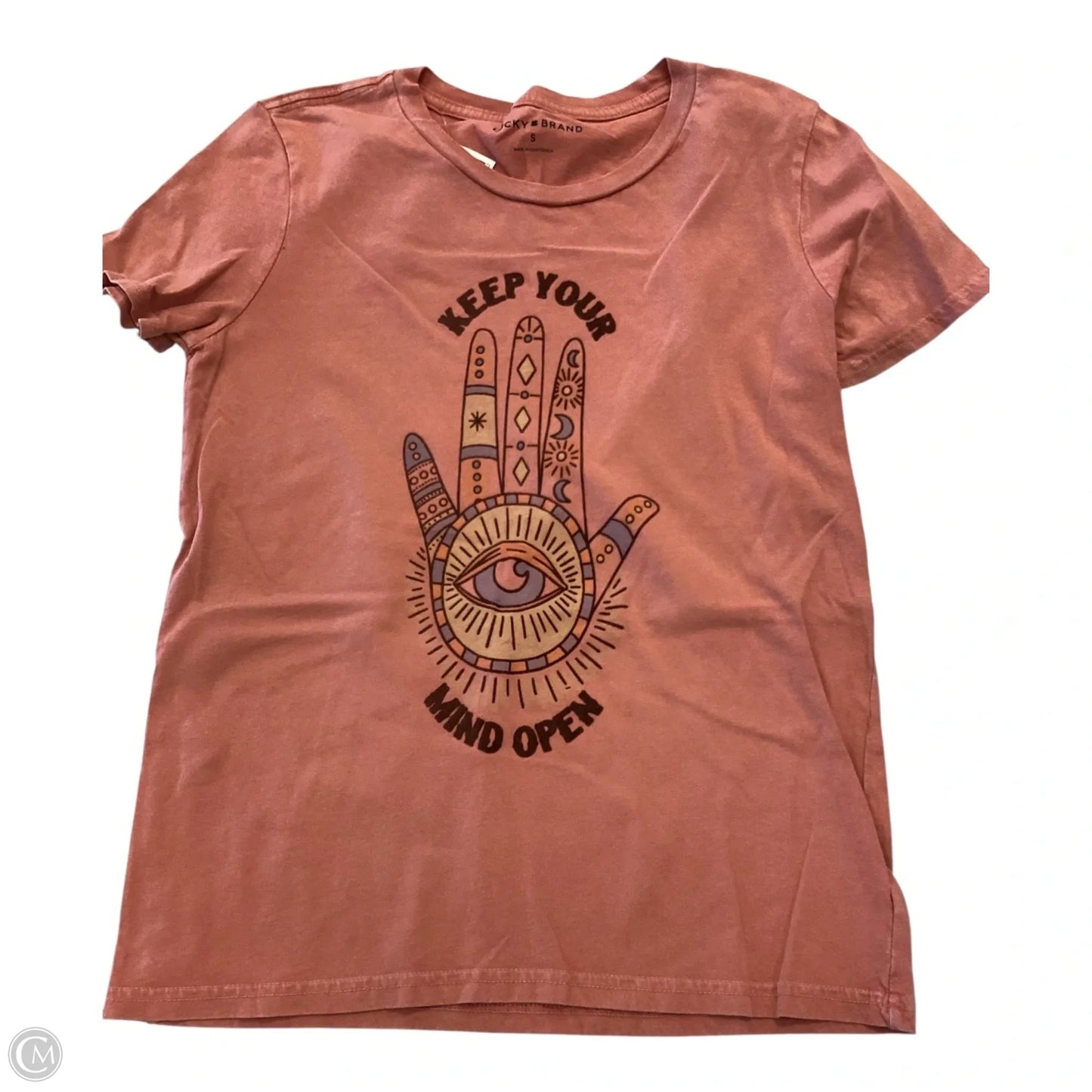 Top Short Sleeve Basic By Lucky Brand In Orange, Size: S