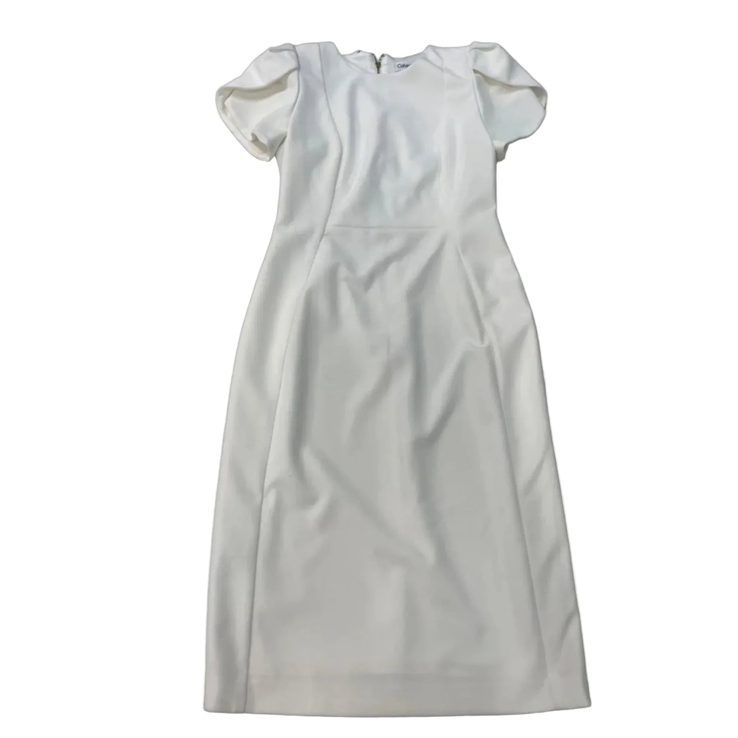 Dress Work By Calvin Klein In White, Size: 2