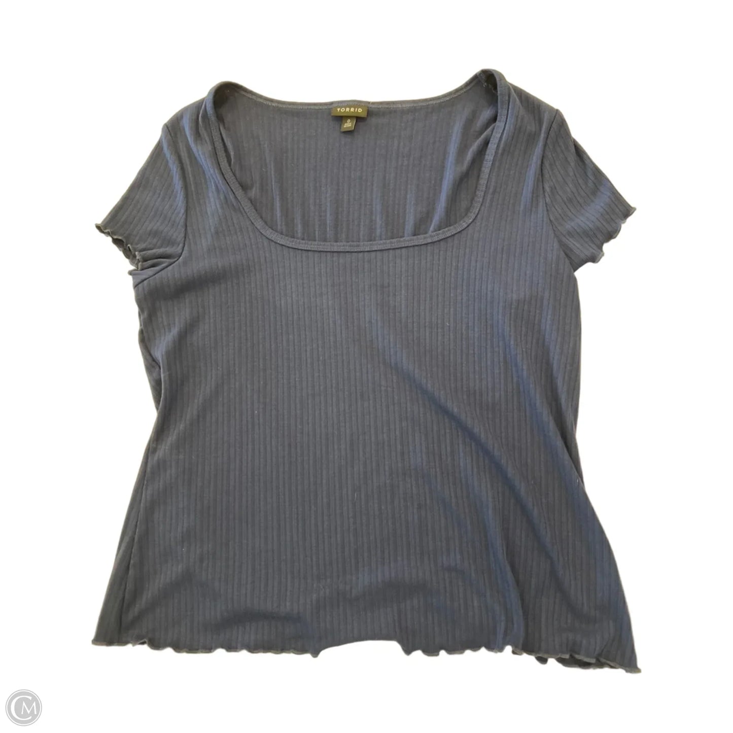 Top Short Sleeve Basic By Torrid In Navy, Size: L
