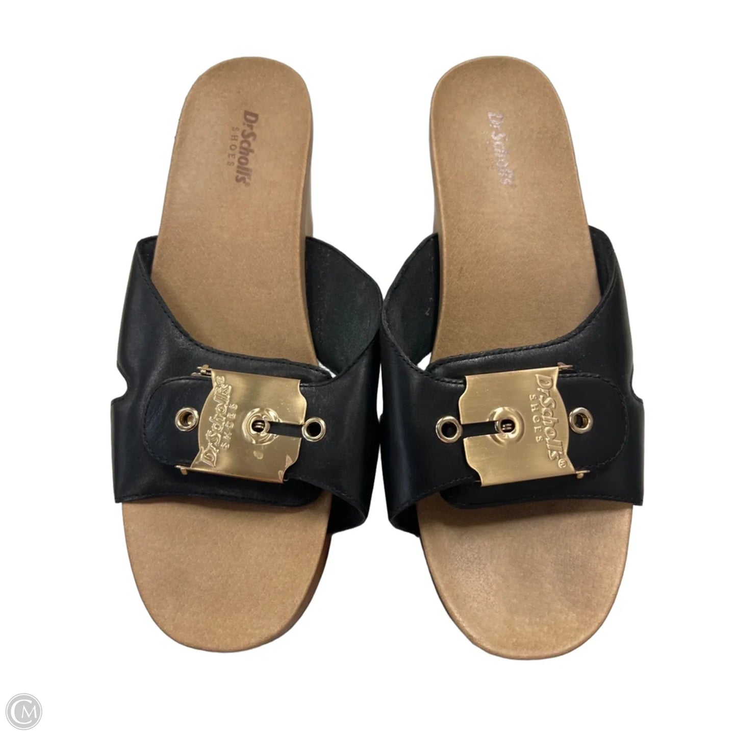Sandals Heels Block By Dr Scholls In Black, Size: 9