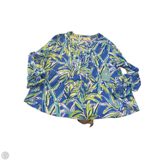 Blouse Long Sleeve By Caribbean Joe In Multi-colored, Size: 2x