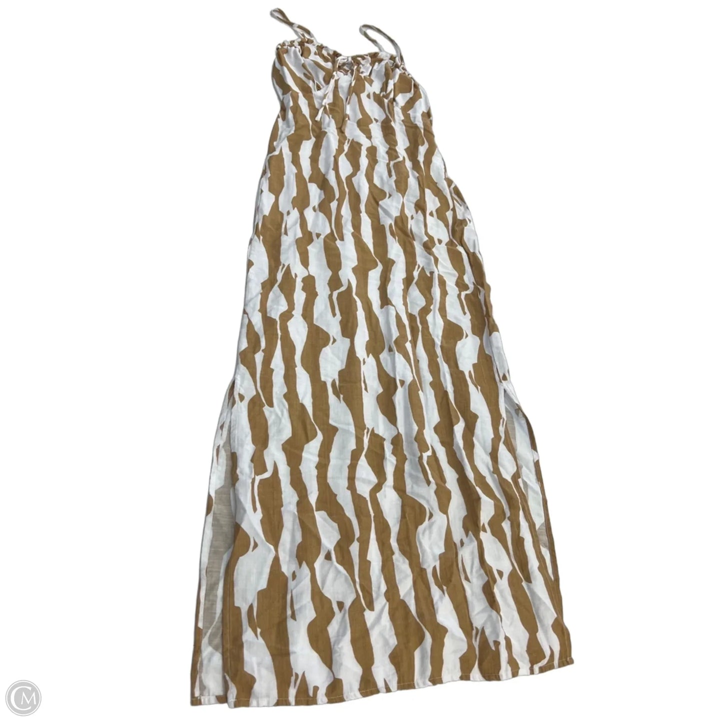 Dress Casual Maxi By Monteau In Brown & White, Size: Xs