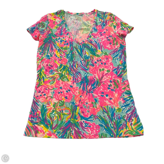 Top Short Sleeve Designer By Lilly Pulitzer In Multi-colored, Size: S
