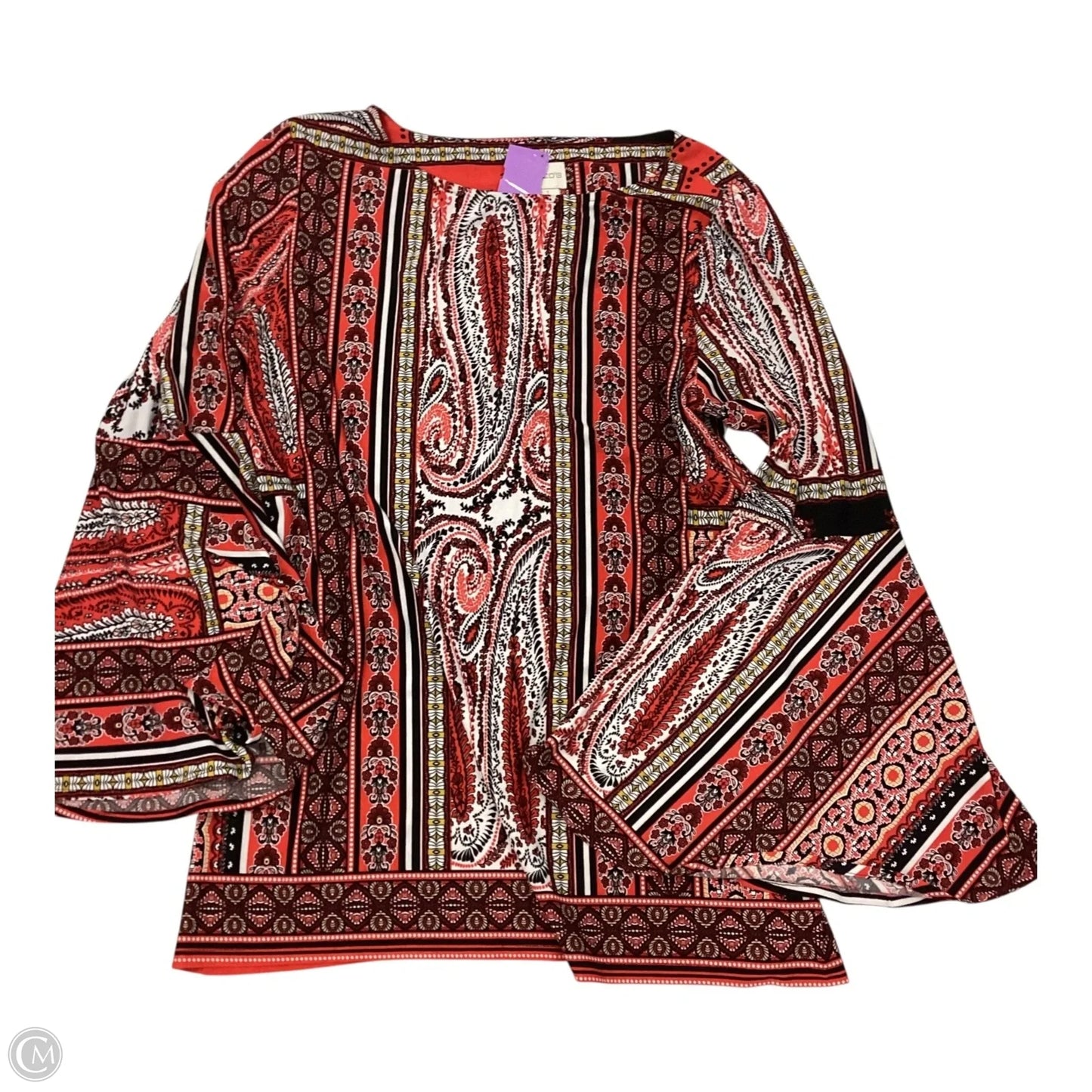 Top Long Sleeve By Chicos In Multi-colored, Size: 1 (M)