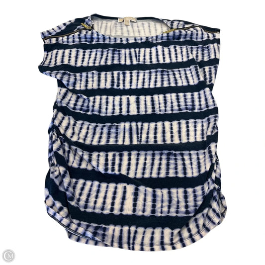 Top Short Sleeve Designer By Michael Kors In Striped Pattern, Size: Xl