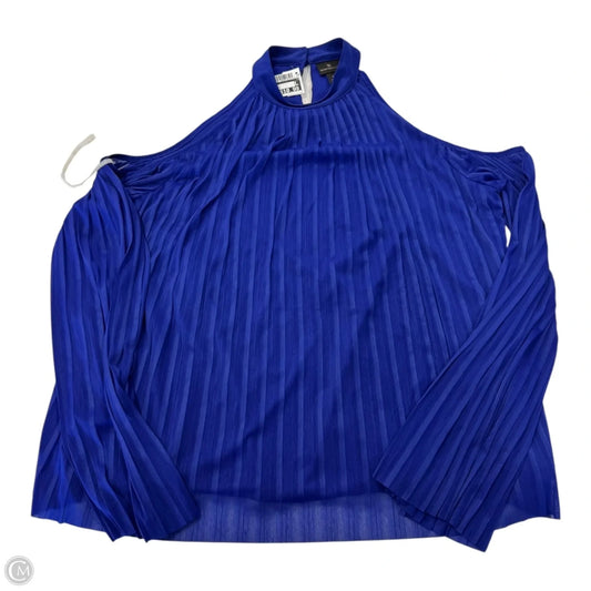 Top Long Sleeve By Worthington In Blue, Size: L