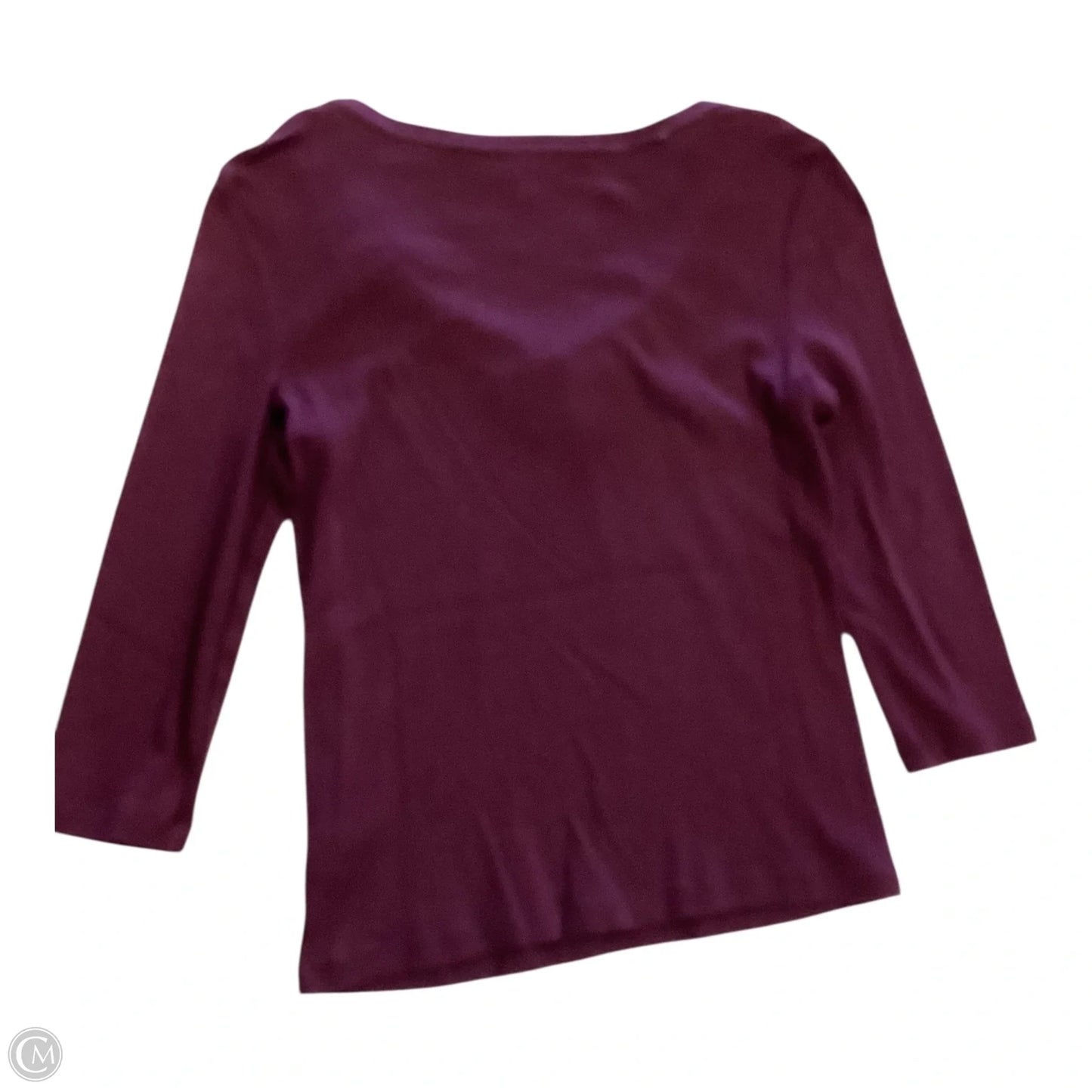 Top Long Sleeve By Talbots In Maroon, Size: S