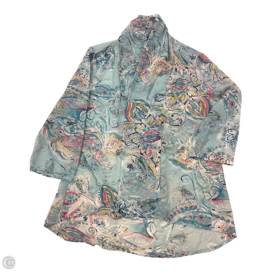 Kimono By Chicos In Blue, Size: 0 small