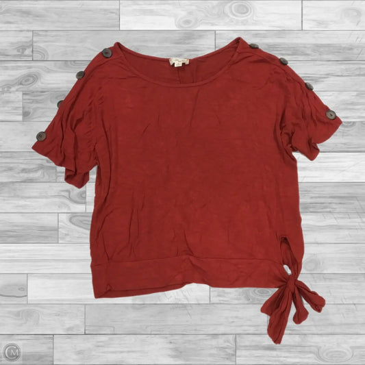 Top Short Sleeve By Misha In Red, Size: S