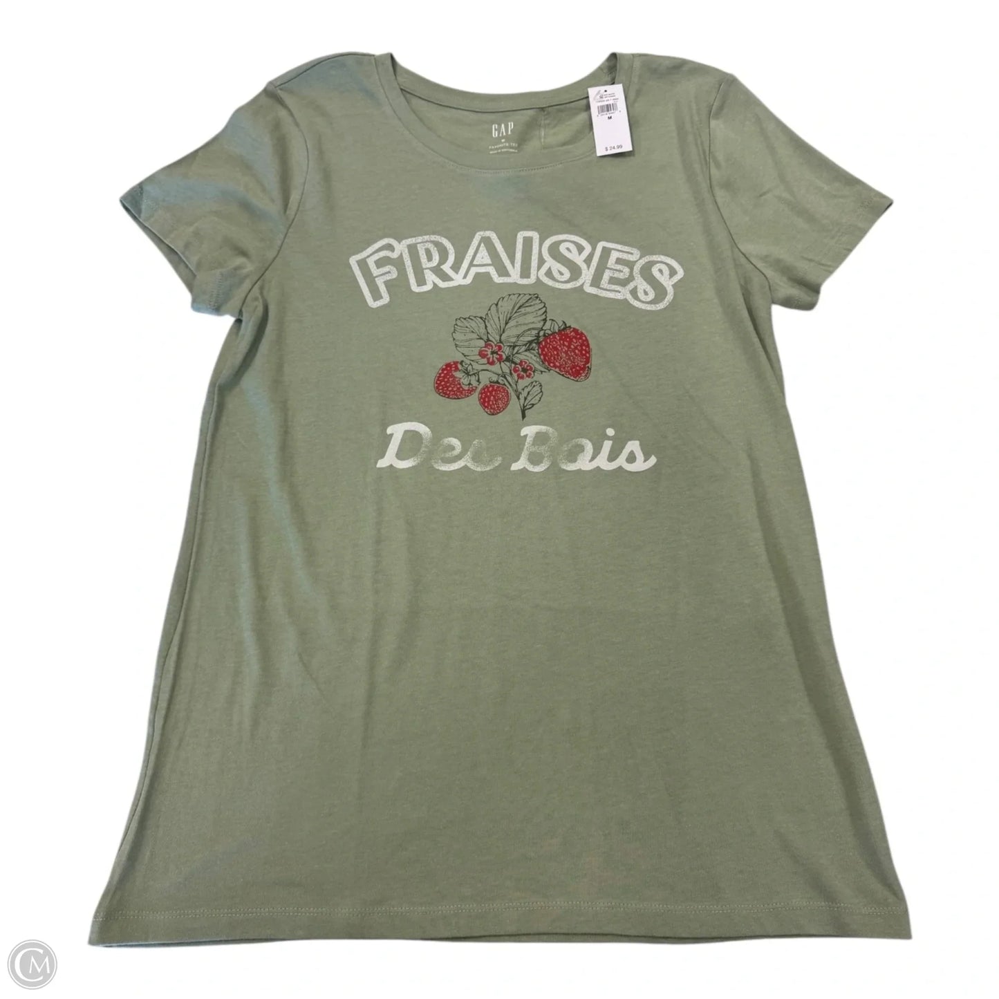 Top Short Sleeve By Gap In Green, Size: M