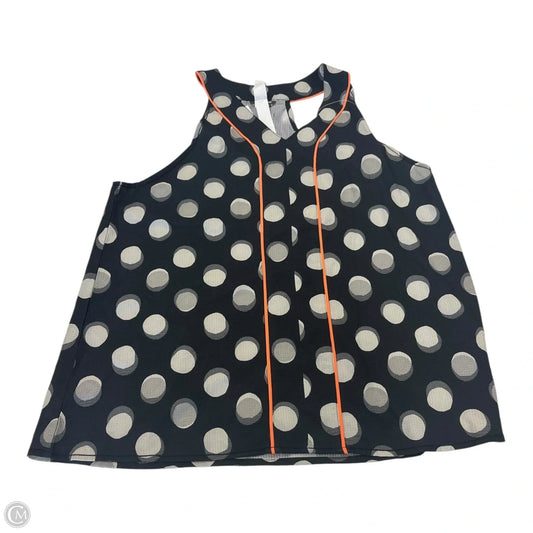 Top Sleeveless By Cmc In Black & Grey, Size: 10