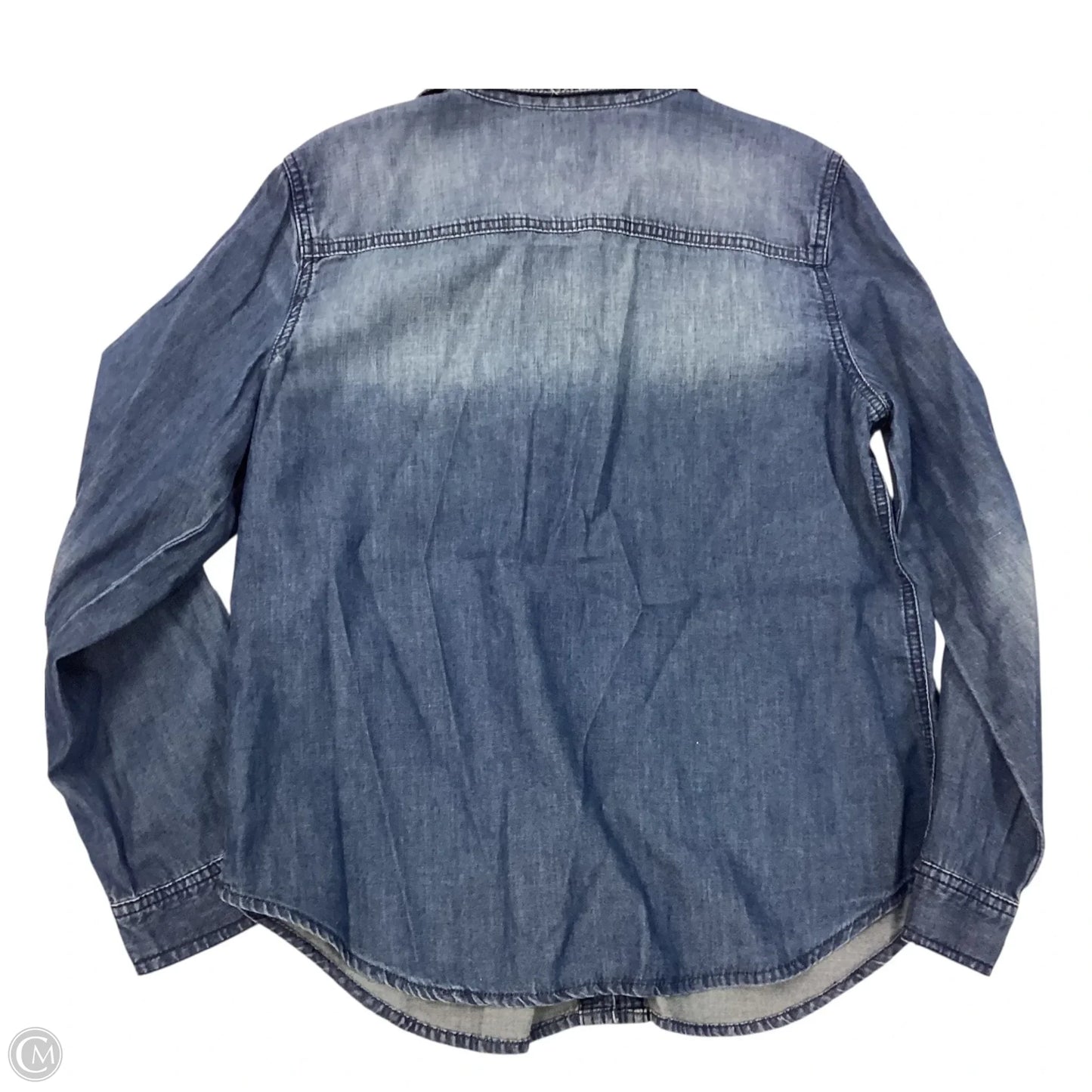 Jacket Denim By Chicos In Blue, Size: 1 (medium)