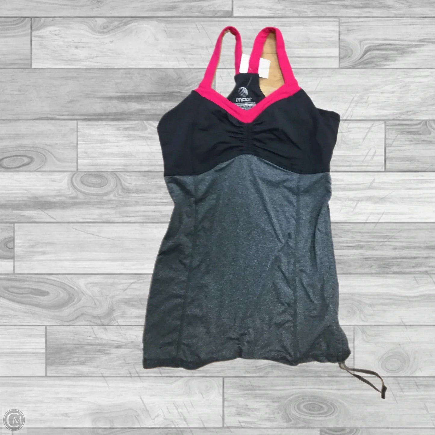 Athletic Tank Top By Mpg In Grey & Pink, Size: S