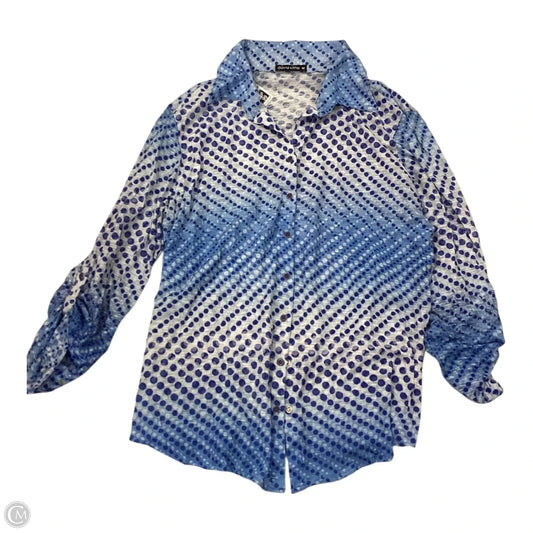 Top 3/4 Sleeve By David Cline In Polkadot Pattern, Size: M