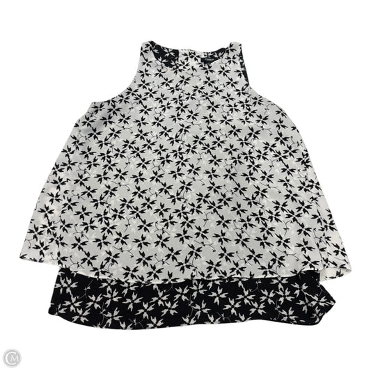 Top Sleeveless By Premise In Black & White, Size: M