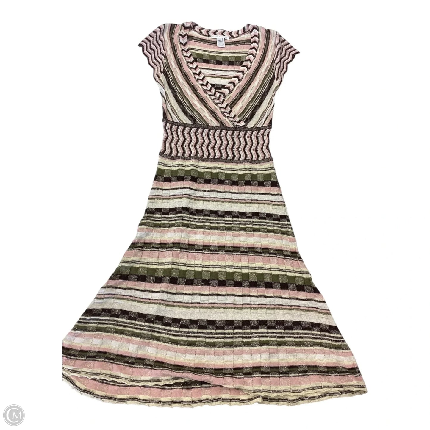 Dress Casual Midi By Design History In Striped Pattern, Size: M