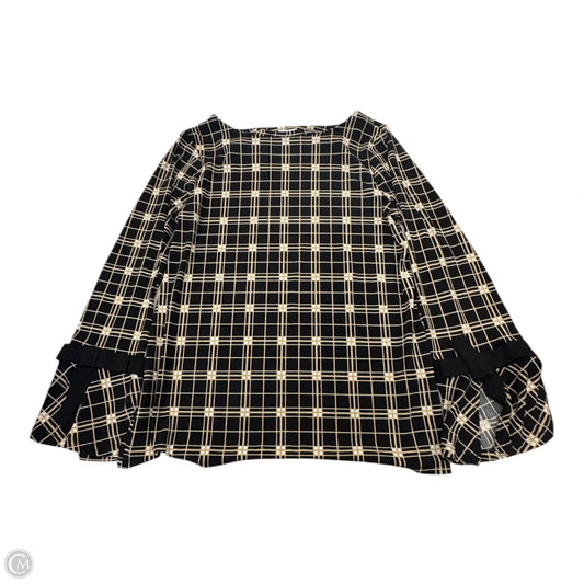 Top Long Sleeve By Charter Club In Plaid Pattern, Size: S