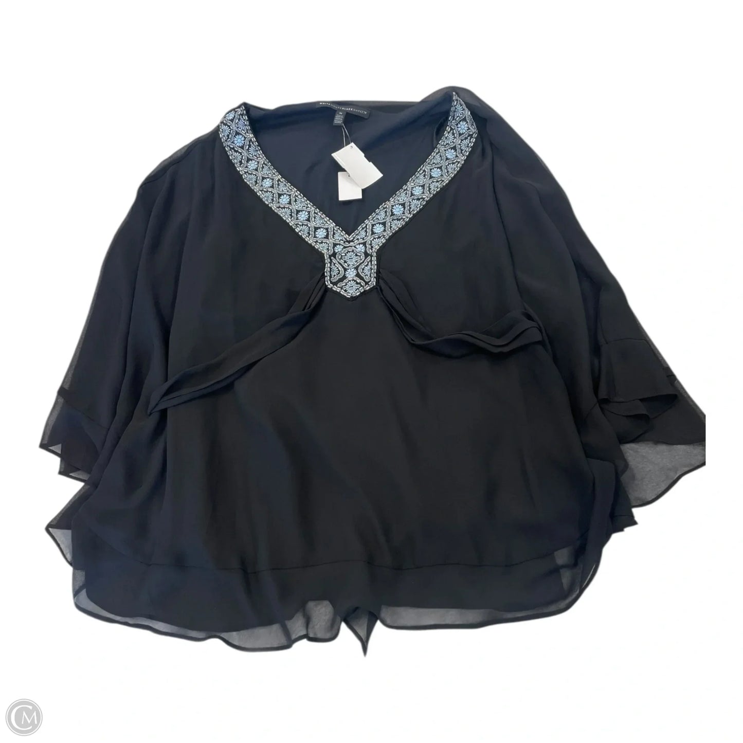 Top Long Sleeve By White House Black Market In Black, Size: M