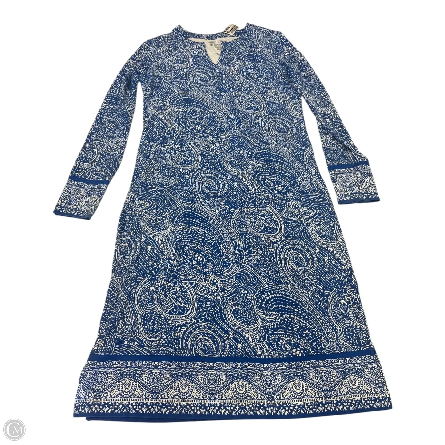 Dress Casual Maxi By Coolwear In Blue & White, Size: Xs