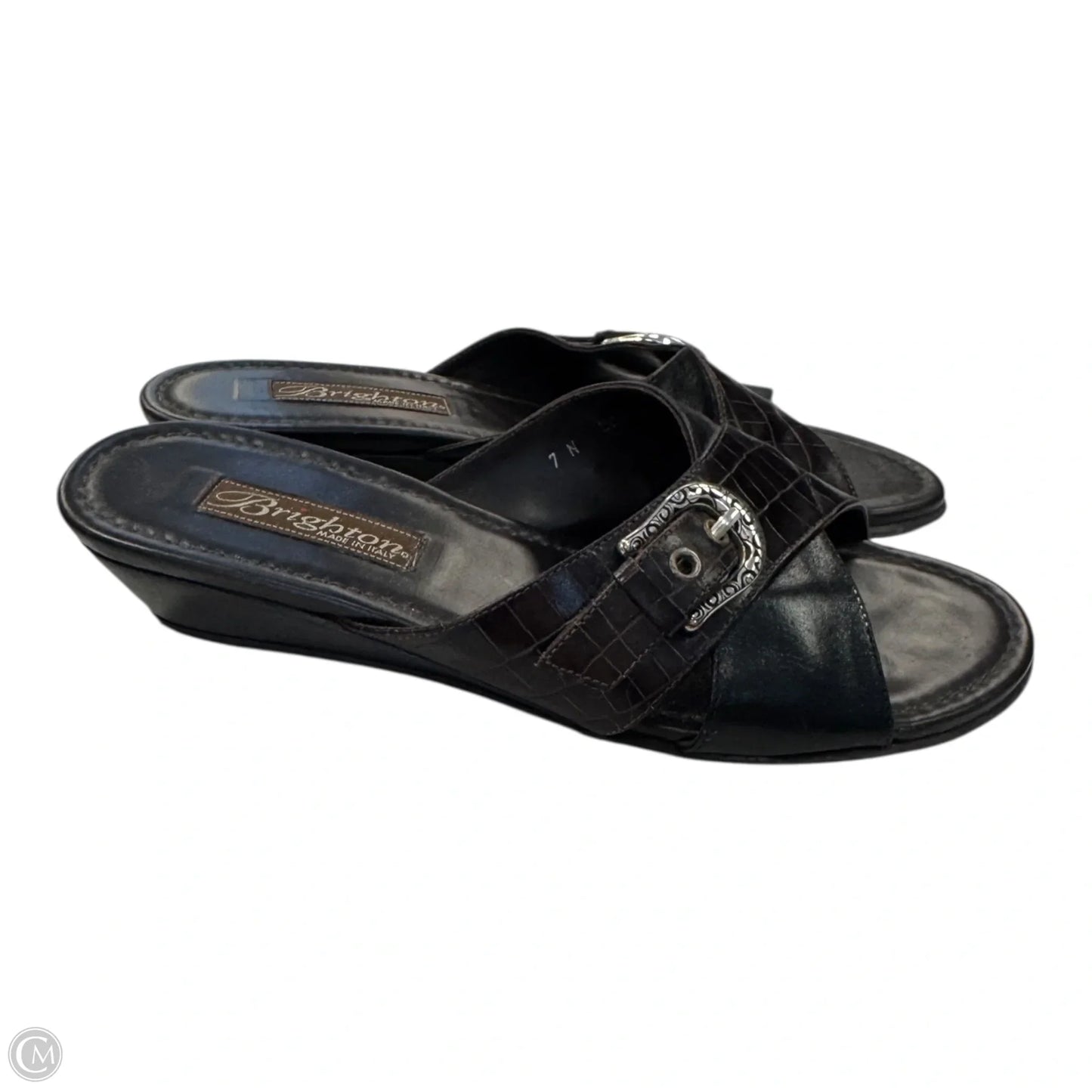 Shoes Heels Wedge By Brighton In Brown, Size: 7