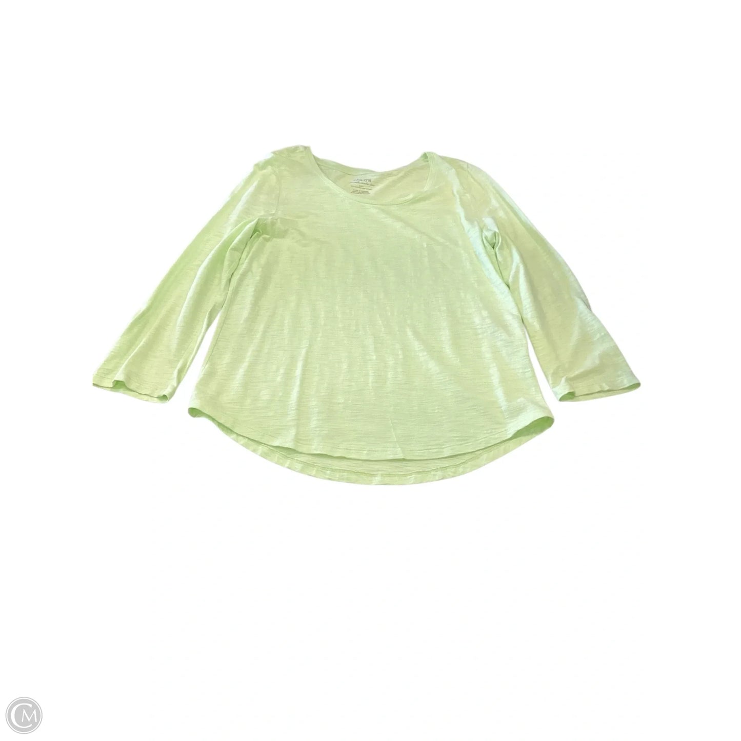 Top Long Sleeve By Chicos In Chartreuse, Size: M