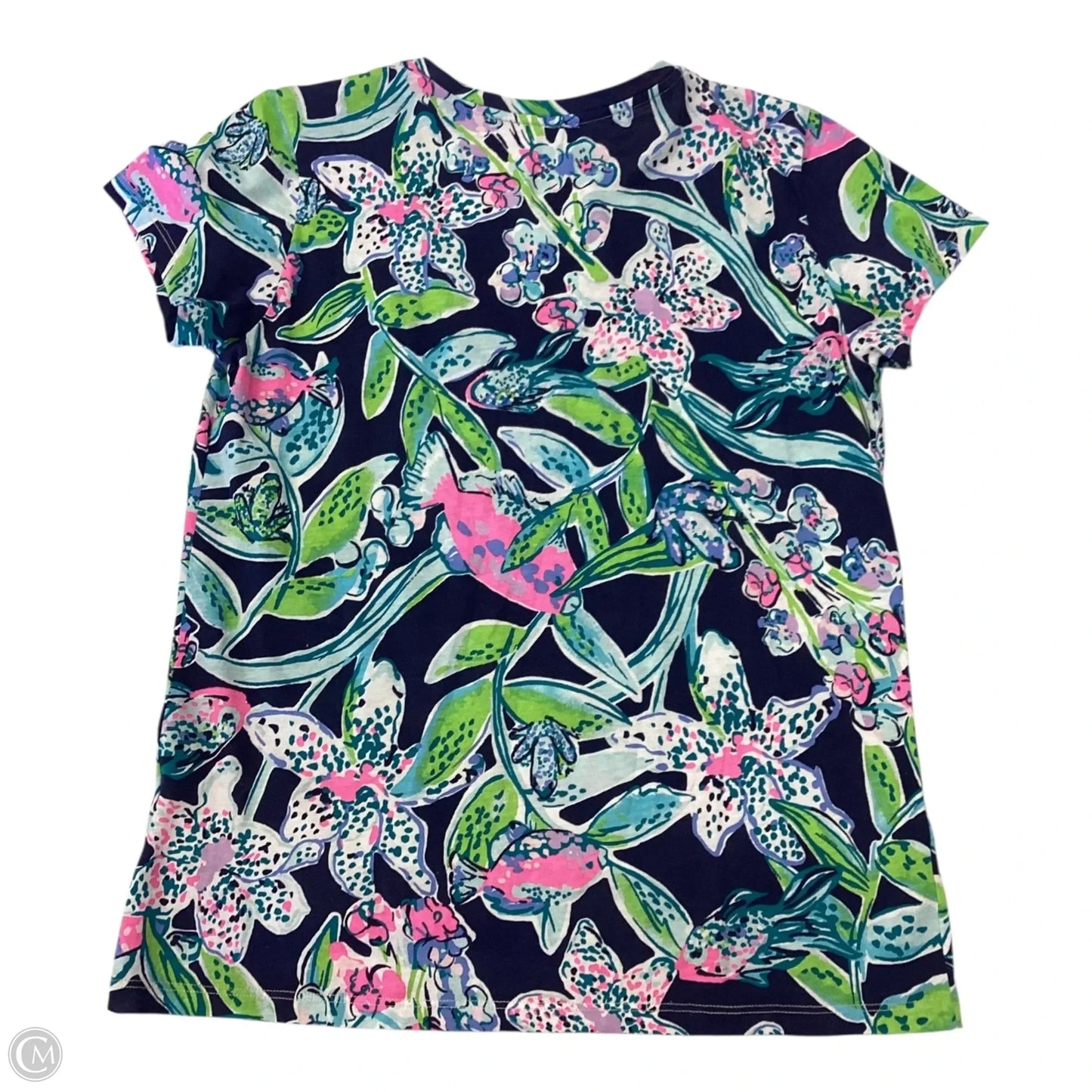 Top Short Sleeve Designer By Lilly Pulitzer In Floral Print, Size: M
