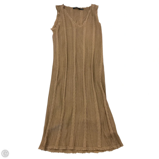 Dress Casual Midi By Ralph Lauren In Brown, Size: M