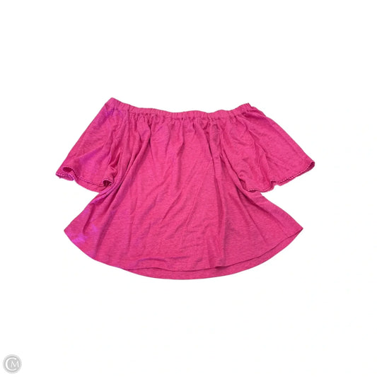 Top Short Sleeve By Chicos In Pink, Size: L