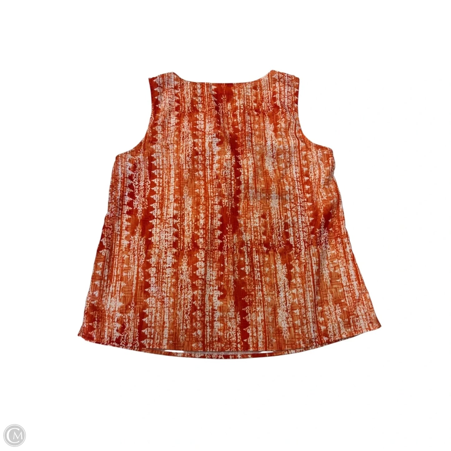 Top Sleeveless By Chicos In Orange, Size: M
