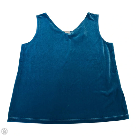 Top Sleeveless By Chicos In Teal, Size: M