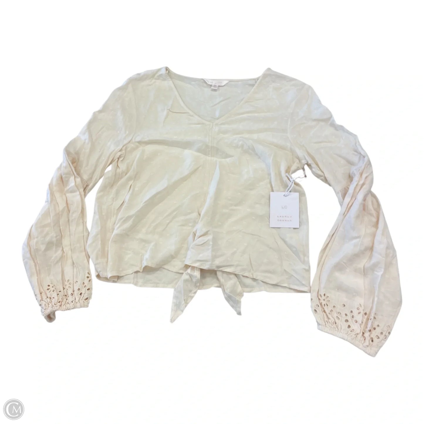 Top Long Sleeve By Cmc In Cream, Size: Xs