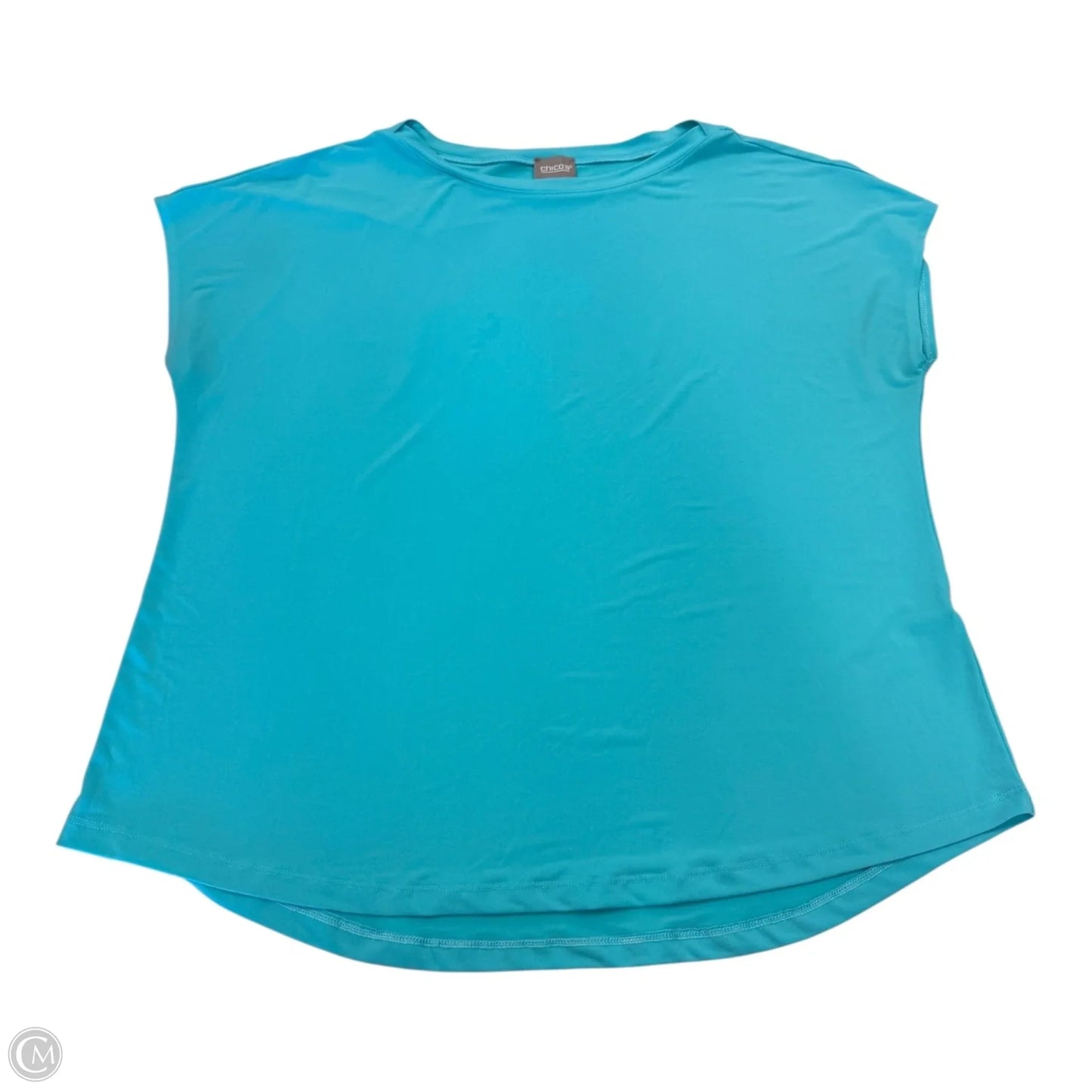 Top Short Sleeve By Chicos In Teal, Size: Xl