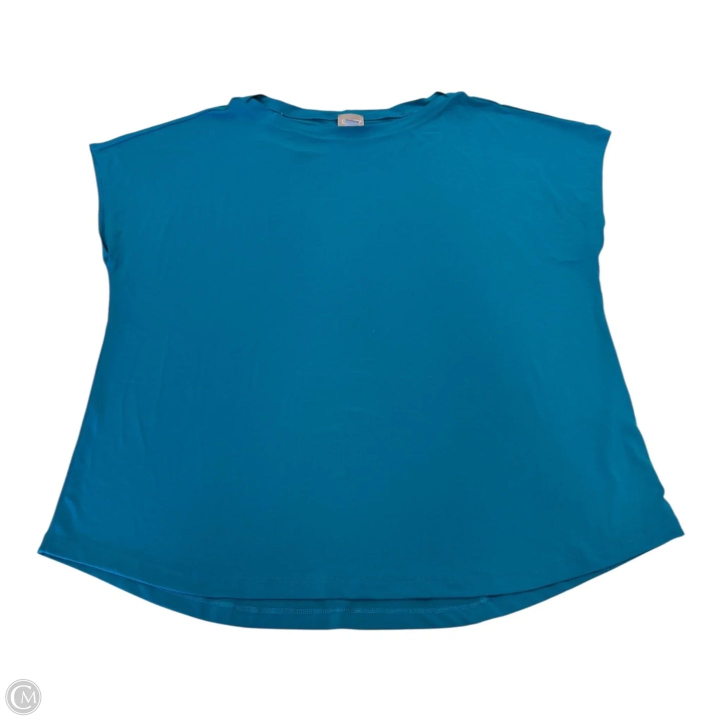 Top Short Sleeve By Chicos In Teal, Size: 2x