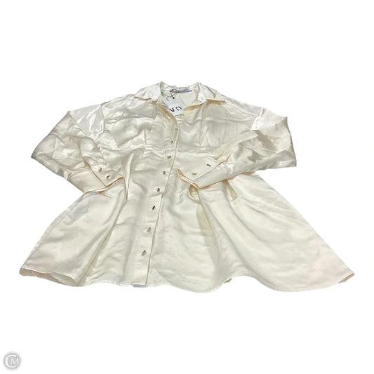 Dress Casual Short By Zara In Cream, Size: M