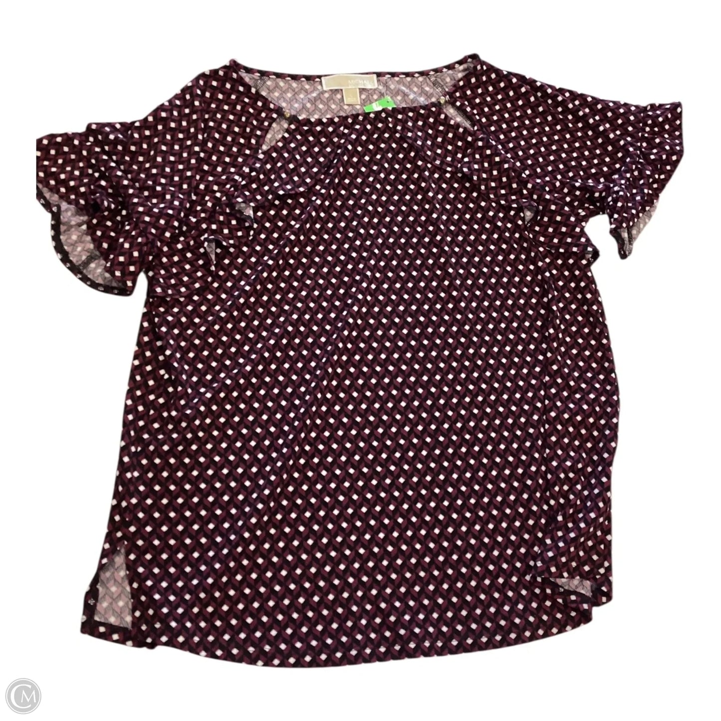 Top Short Sleeve By Michael By Michael Kors In Maroon, Size: L