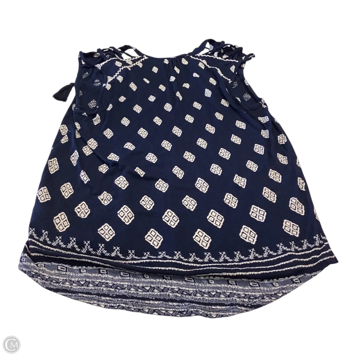 Top Sleeveless By Lucky Brand In Navy, Size: M