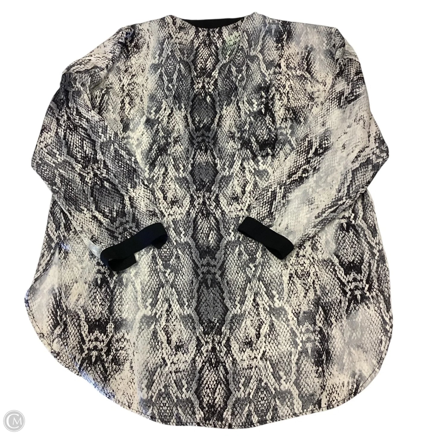 Top Long Sleeve By Zara Basic In Snakeskin Print, Size: Xl