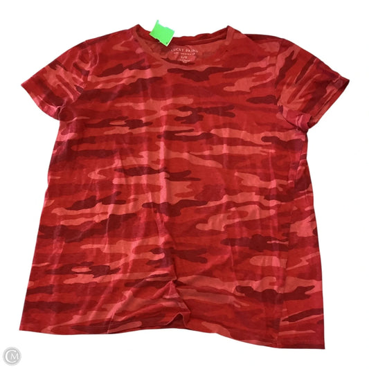 Top Short Sleeve By Lucky Brand In Tie Dye Print, Size: L